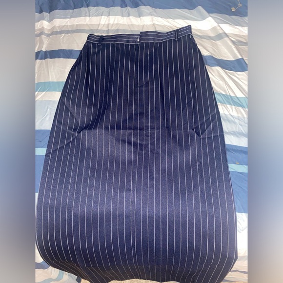 Cider- HIGH WAIST STRIPE SPLIT BUTTON MAXI SKIRT - Picture 3 of 5